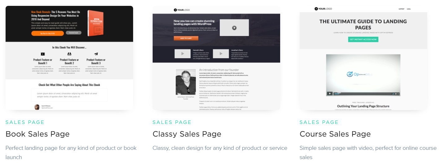  OptimizePress Review- Sales Page Templates 