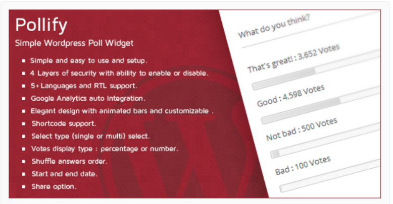 Pollify Simple WordPress Poll Plugins