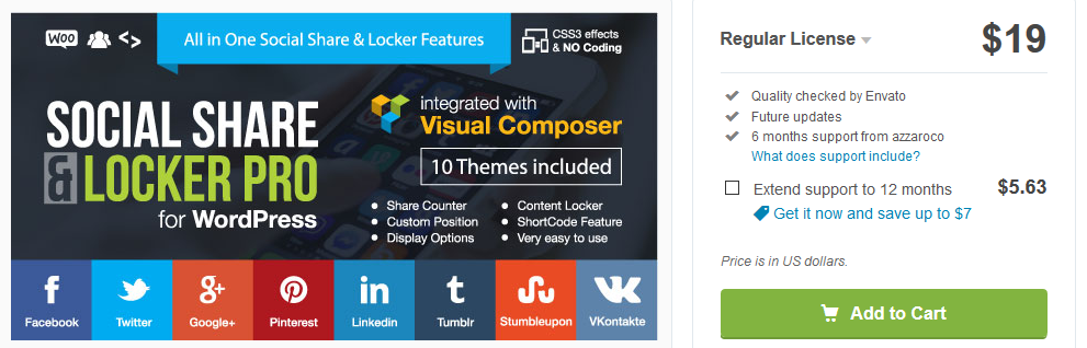 Social Share and Locker Pro - Content Locker Plugins