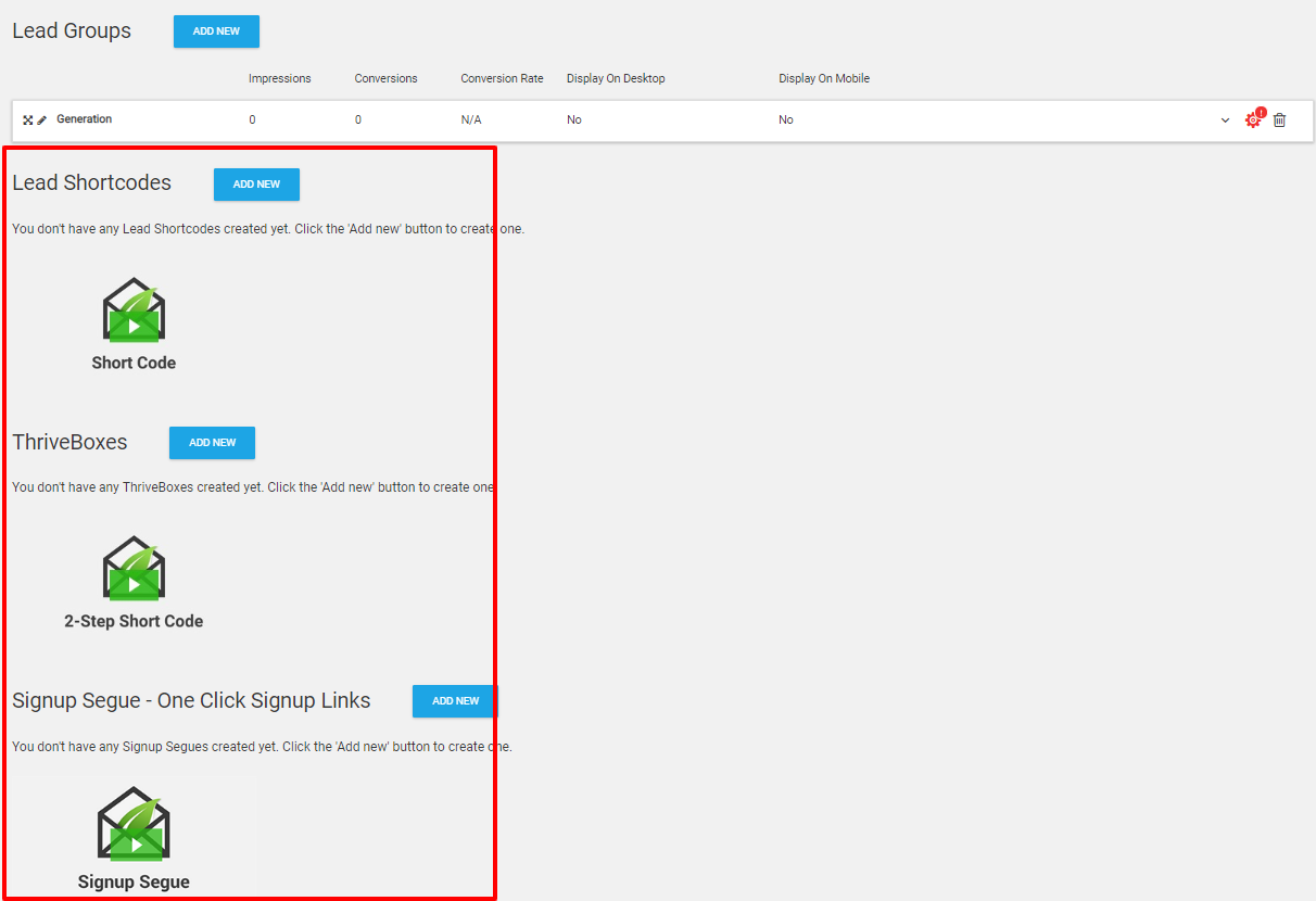 Thrive Leads Review- Thrive Leads Dashboard 