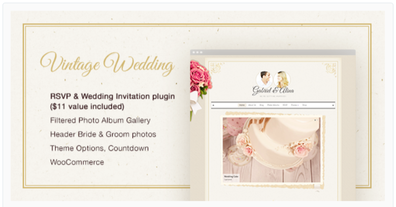 Vintage- Wedding WordPress Themes