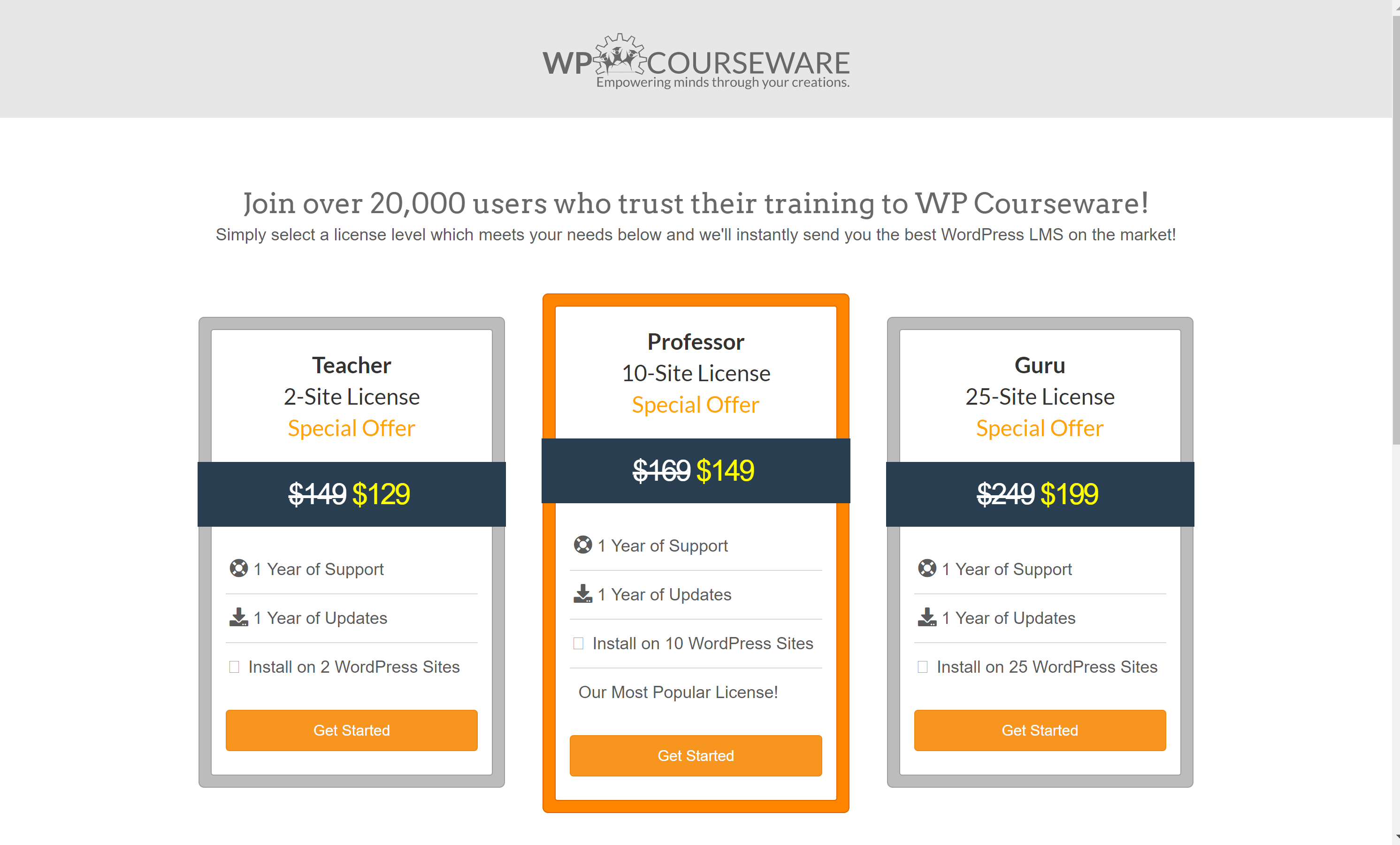 WP Courseware pricing