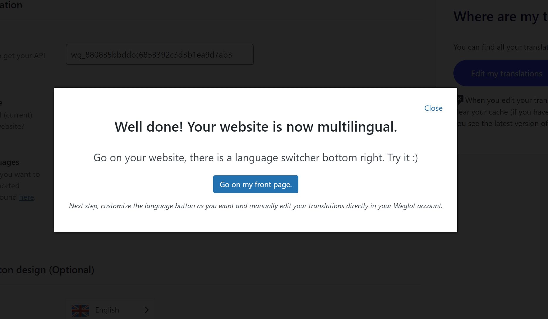 Weglot multi lingual website plugin