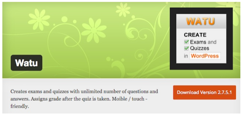 WordPress Quiz Plugins- Watu