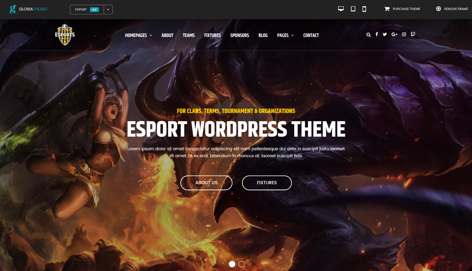 esport gaming theme