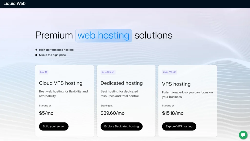 Liquid Web: Price Plan