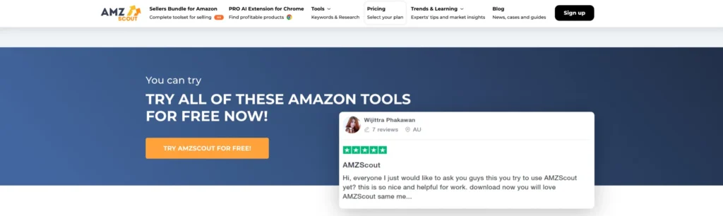 Free Tools Offered by AMZScout
