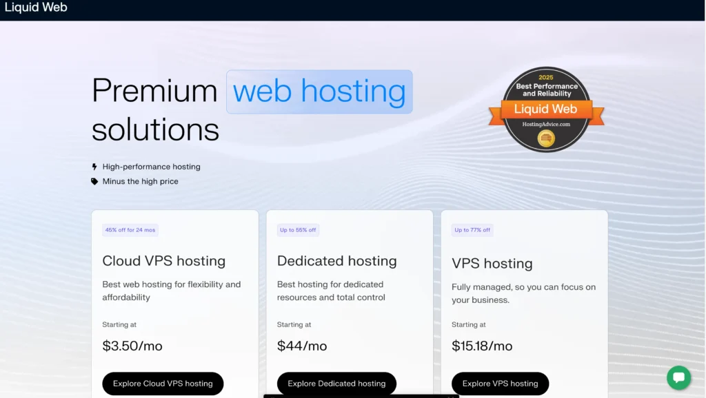 Liquid Web - Price Plan