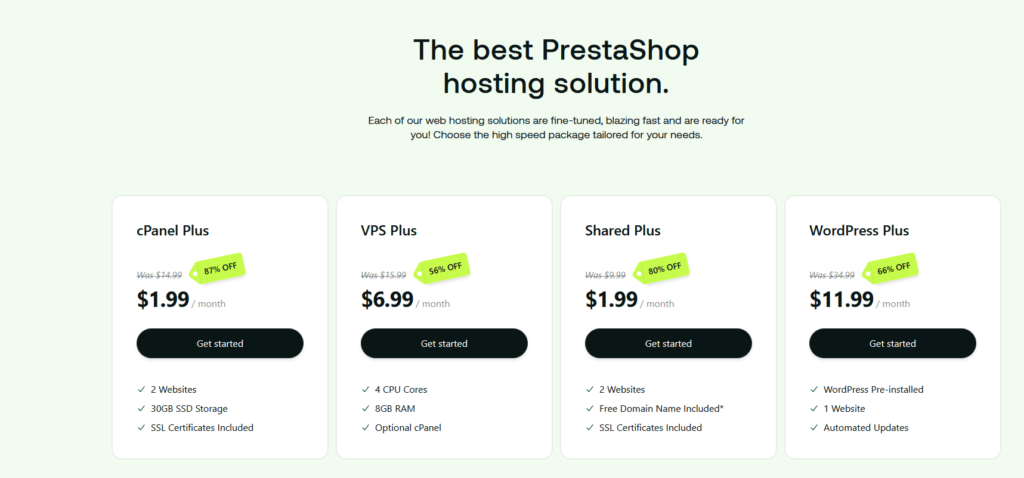A2 Hosting pricing