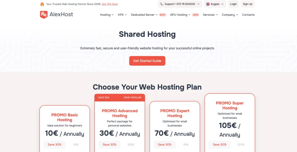 AlexHost: Pricing Options