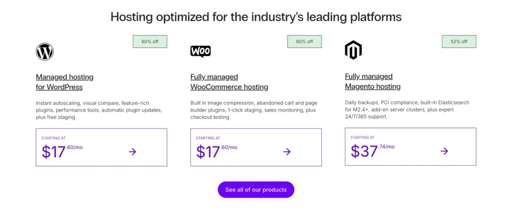 Nexcess Pricing Plans: 