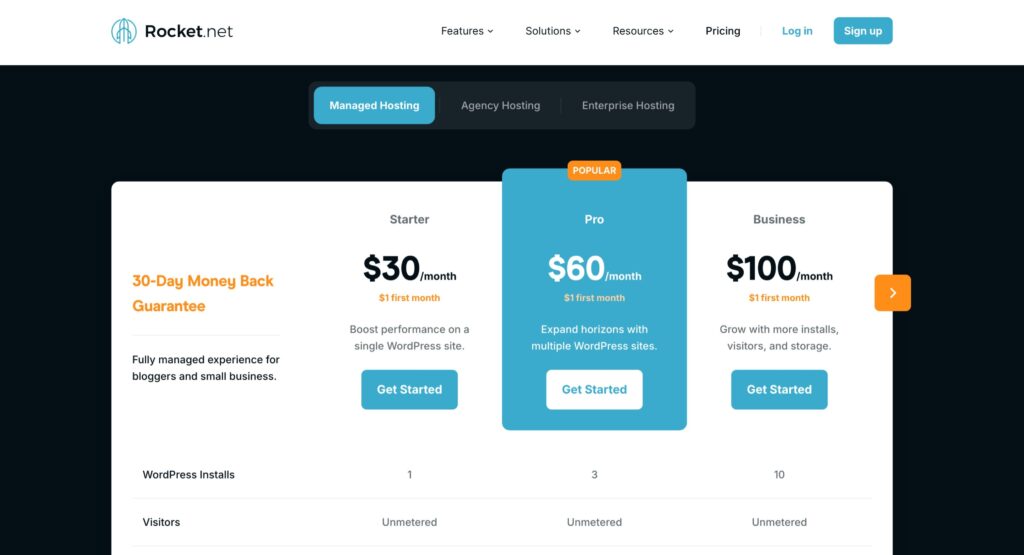 Rocket.Net Pricing Plans:
