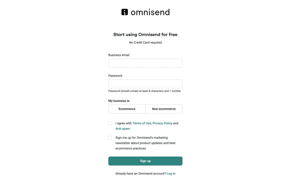 Find the Free Trial Option - Omnisend