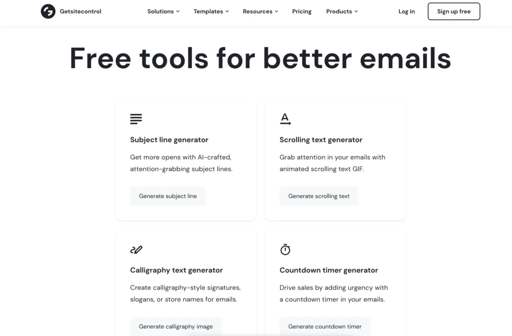 Getsitecontrol - Features