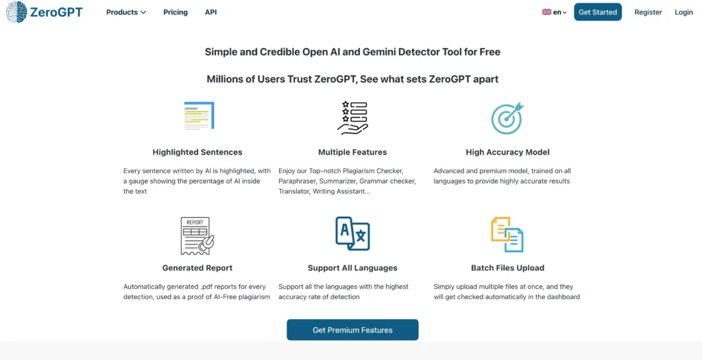ZeroGPT Review - Features