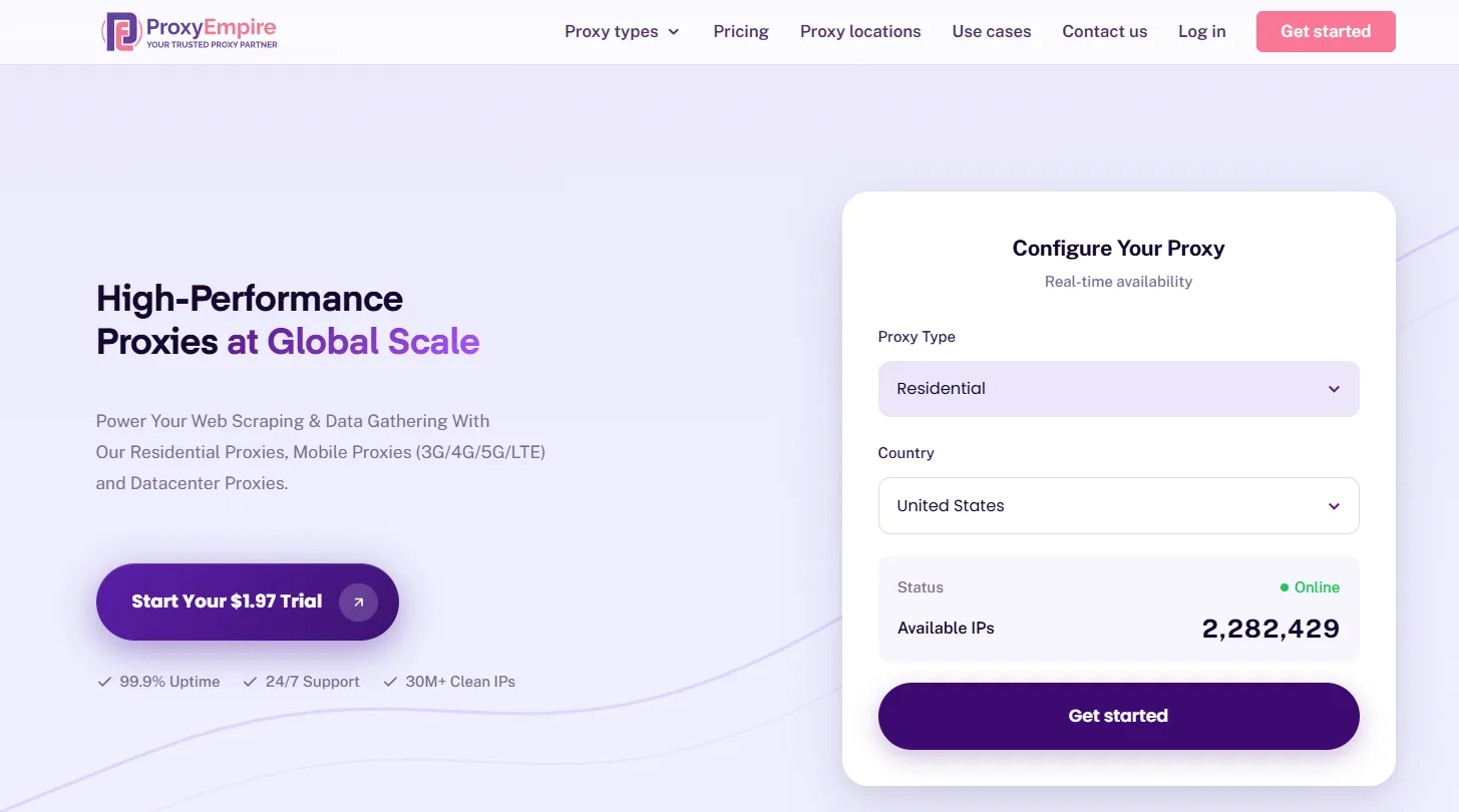 ProxyEmpire — Best for Mobile Ad Verification