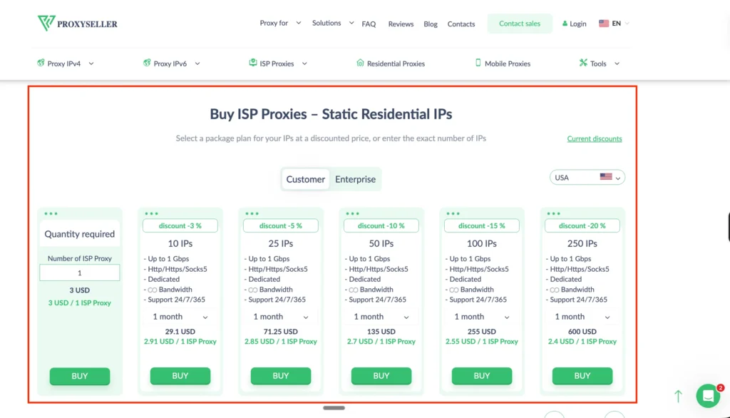 Proxy-Seller- ISP Proxies