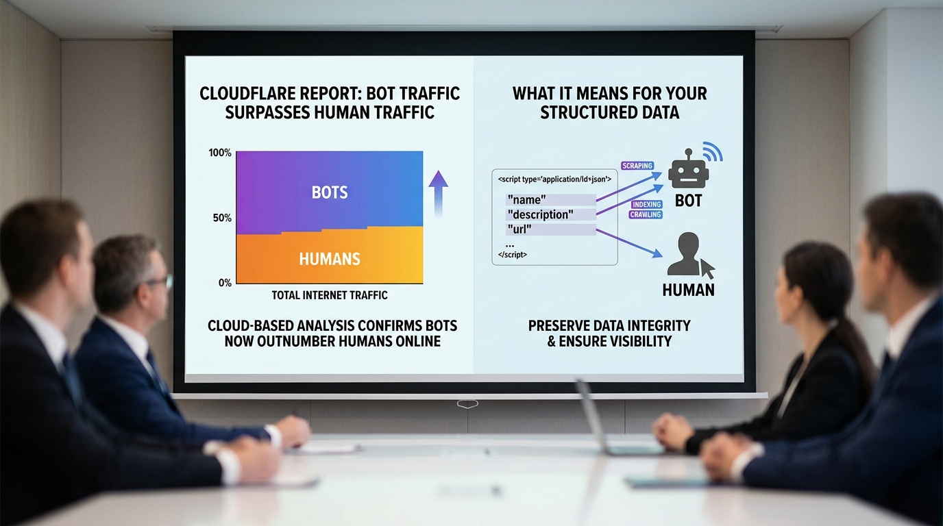 Cloudflare Just Confirmed Bots Already Outnumber Humans — What It Means for Your Structured Data