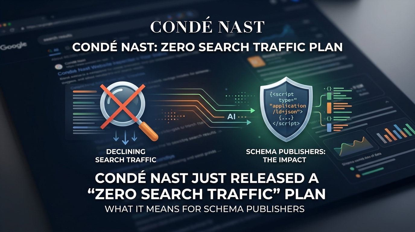 Condé Nast Just Released a "Zero Search Traffic" Plan — What It Means for Schema Publishers