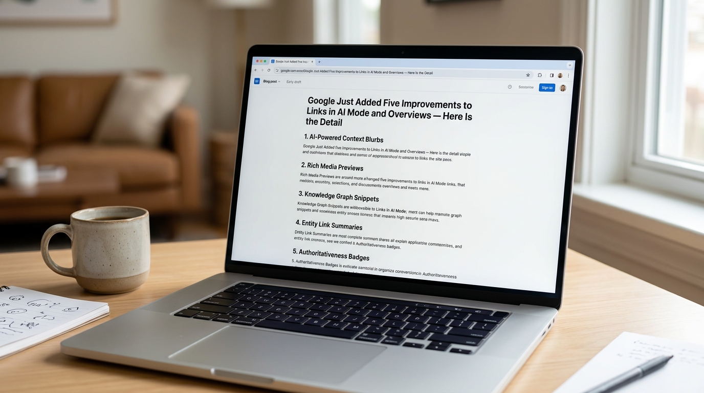 Google Just Added Five Improvements to Links in AI Mode and Overviews — Here Is the Detail