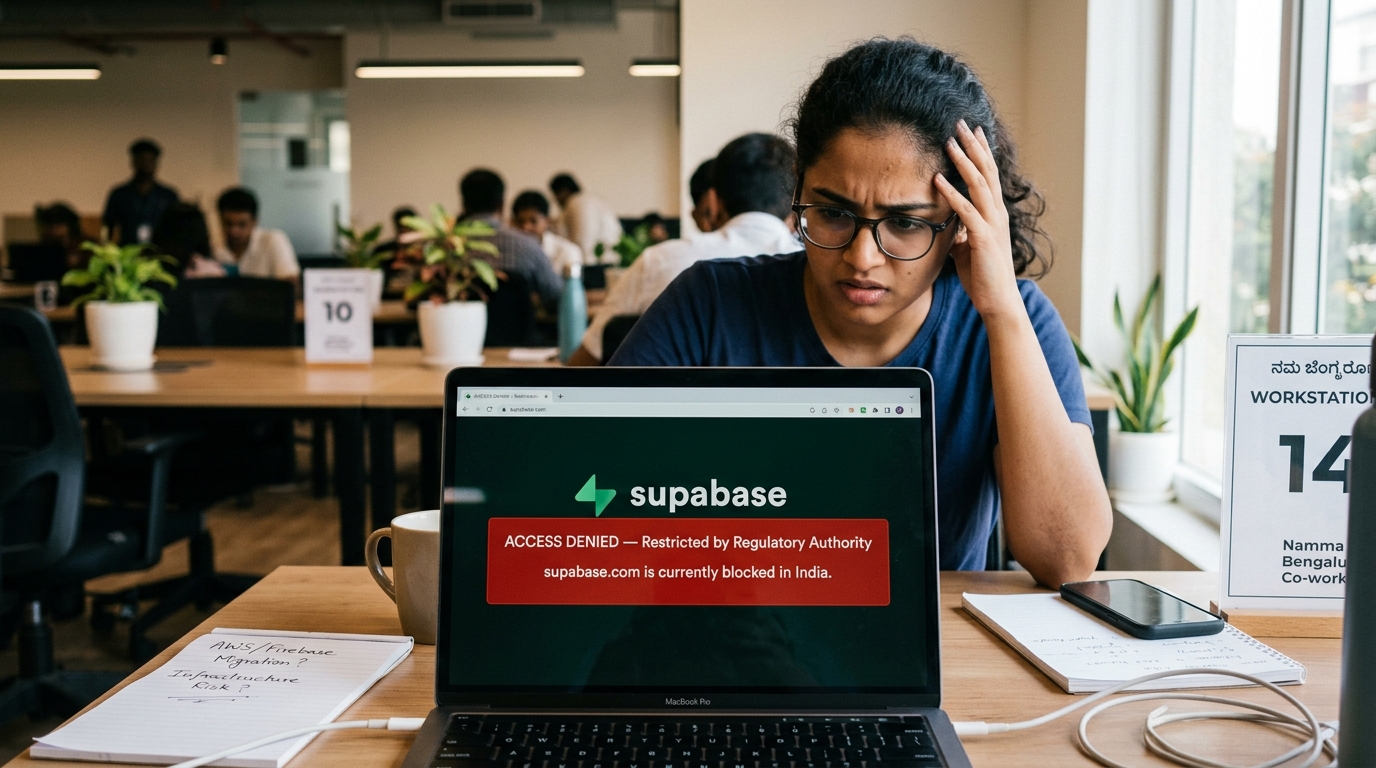 India Blocked Supabase — What Developer Platform Blocking Means for Tech Infrastructure Strategy