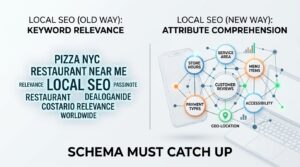 Local SEO Is Now Attribute Comprehension Not Keyword Relevance — Schema Must Catch Up