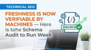 Technical SEO Freshness Is Now Verifiable by Machines — Here Is the Schema Audit to Run This Week