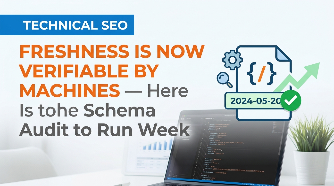 Technical SEO Freshness Is Now Verifiable by Machines — Here Is the Schema Audit to Run This Week