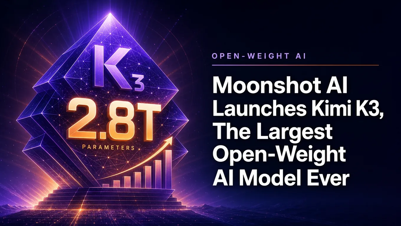 Moonshot AI Launches Kimi K3, The Largest Open-Weight AI Model Ever