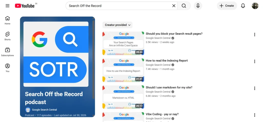 Search Off the Record