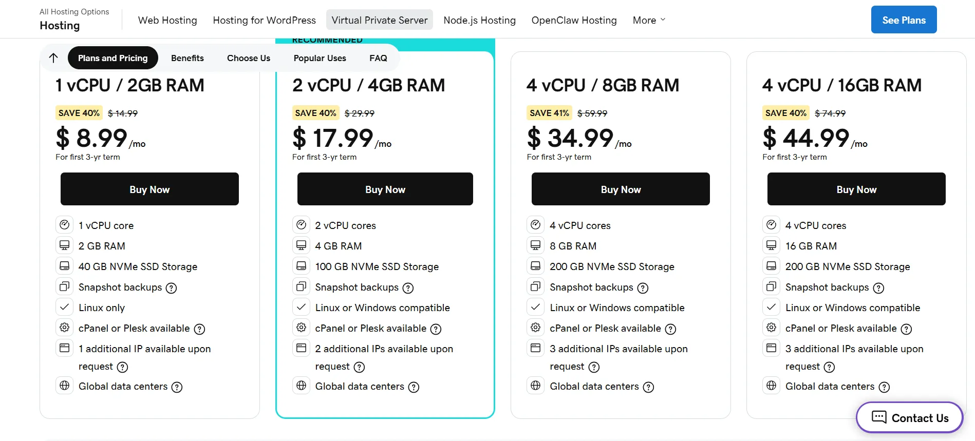 GoDaddy Vps Pricing